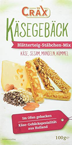 Cräx Käse-Blätterteig Stäbchen Mix, 10 x 100g von Cräx