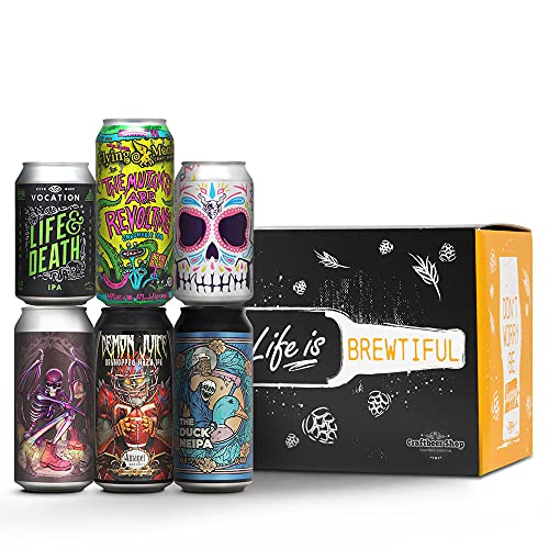 Halloween Box! 6 Dosen Craftbeer in Geschenkbox | Bier zu Halloween | inkl. EINWEG-Pfand von Craftbeer-Shop.com