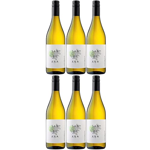 Cramele Recas Sanziana Sauvignon Blanc Weißwein Wein Trocken Rumänien I Visando Paket (6 Flaschen) von Cramele Recas