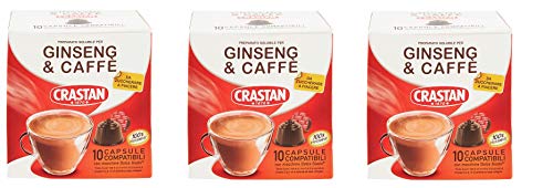 3x Crastan caffè Ginseng und Kaffee Dolce gusto pads Kapseln KAFFEEKAPSELN von Crastan