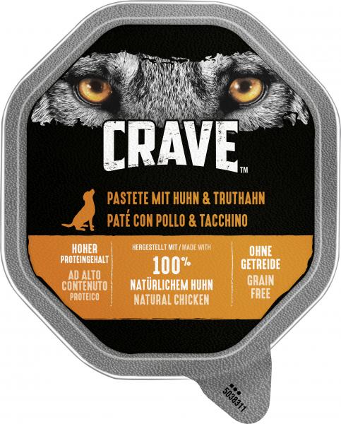 Crave Hund Adult Pastete Huhn & Truthahn von Crave