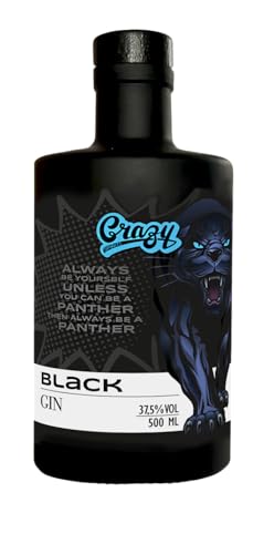 Crazy Black Gin – 500ml Handcrafted & vegan, 37,5% Vol – einzigartiger Premium Gin mit intensiver Brombeer-Note von Crazy Spirits