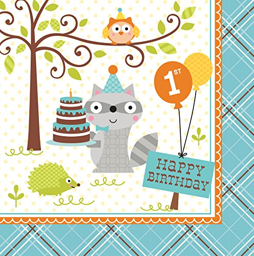 Creative Converting Happy Woodland Boy Papierservietten, 16 Stück von Creative Converting