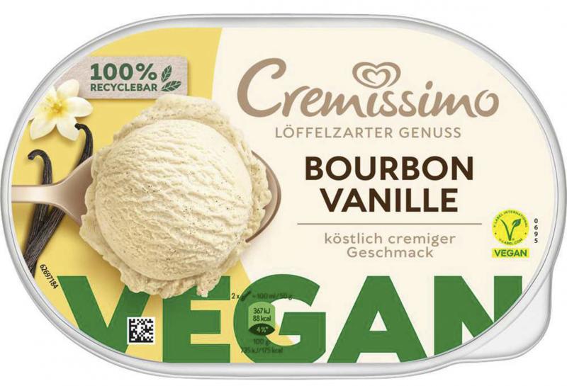Langnese Cremissimo Bourbon Vanille Eis Vegan von Cremissimo