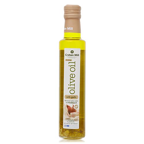 Extra natives Olivenöl verfeinert mit Knoblauch 250ml aromatisches Garlic Oil Oliven Öl Knoblauchöl aus Kreta Griechenland von Cretan Olive Mill