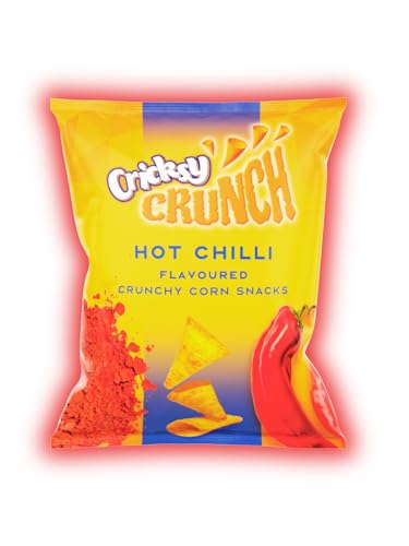 CRICKSY CRUNCH Hot Chilli-Flavored Corn Snack, 150g – Scharfer Genuss für Partys und Filmabende - (10er Pack) von Cricksy