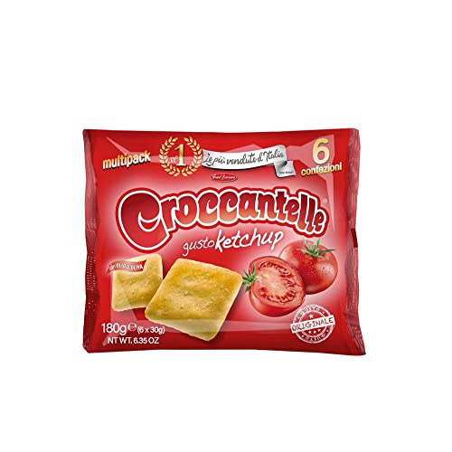 12x Croccantelle Gusto Ketchup multipack 210 g(6 Umschläge) knuspriger Snack von Croccantelle