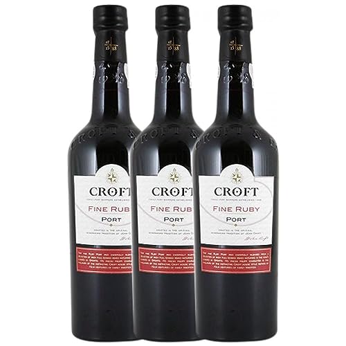 Croft Port Fine Ruby Porto 75 cl (Schachtel mit 3 Flaschen von 75 cl) von Croft Port