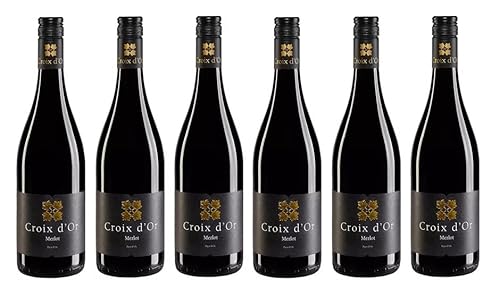 6x 0,75l - 2022er - Croix d'Or - Merlot - Pays d'Oc I.G.P. - Languedoc - Frankreich - Rotwein trocken von Croix d'Or