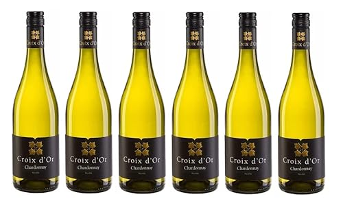 6x 0,75l - 2023er - Croix d'Or - Chardonnay - Pays d'Oc I.G.P. - Languedoc - Frankreich - Weißwein trocken von Croix d'Or