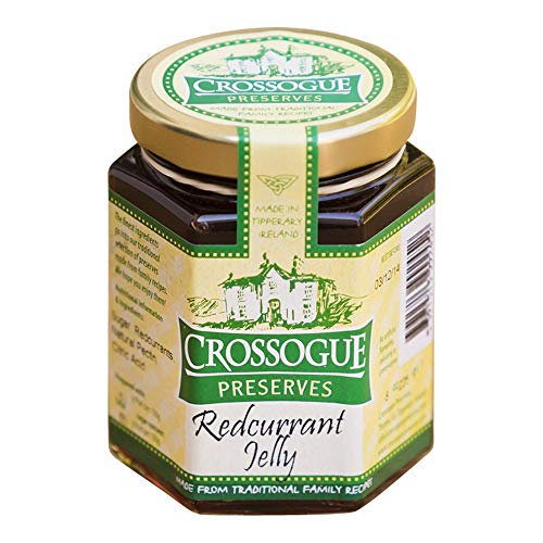 Redcurrant Jelly (Gelee aus roten Johannisbeeren) ohne künstliche Farbstoffe, Aromen oder Konservierungsstoffe, hausgemacht in Irland von Crossogue Preserves