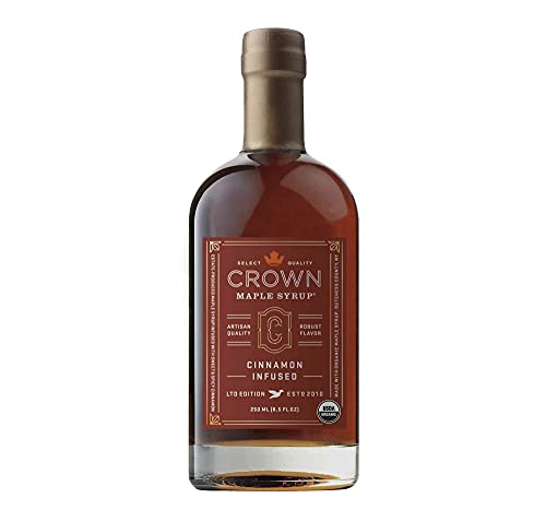 Ahornsirup mit Zimt - Cinnamon Infused Maple Syrup von Crown Maple 250 ml - Vegan - Glutenfrei - amerikanischer Premium Maple Syrup - der wohl reinste Ahornsirup der Welt von Crown Maple