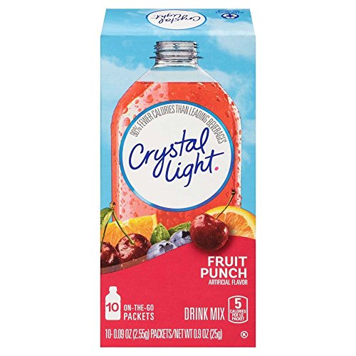 Crystal Light On The Go Fruit Punch Drink Mix, 10-Count Packets (Pack of 6) von Crystal Light