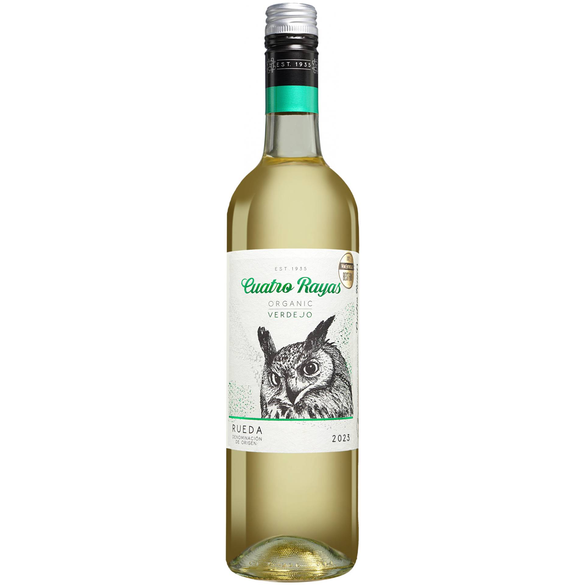 Cuatro Rayas Verdejo Organic 2023  0.75L 13% Vol. Weißwein Trocken aus Spanien von Cuatro Rayas