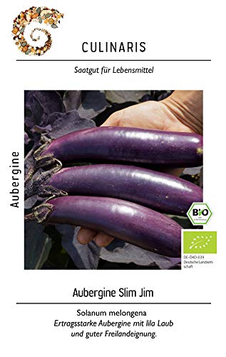 Culinaris 094 Aubergine Slim Jim (Bio-Auberginensamen) von Culinaris