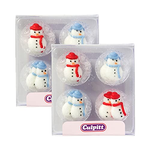 Culpitt Zuckerkuchen-Dekorationen, Schneemann, 2 Stück, insgesamt 24 Dekorationen) von Culpitt