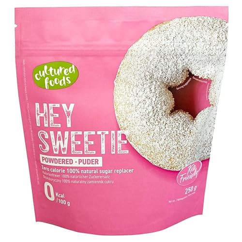 Hey Sweetie in Pulverform - ein natürlicher Zuckerersatz auf Basis von Erythrit und Stevia Zuchtkost, 250g von Cultured Foods