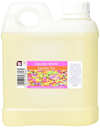 Cupcake World Intensiver Aromen Biskuitrolle mit Marmeladefuellung, 1er Pack (1 x 1 l) von Cupcake World