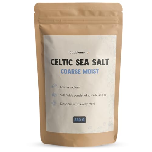 Cupplement Keltisches Meersalz 250G Grobes Keltisches Salz - Für die Salzmühle - Nicht Bio, Fleur de Sel, Himalaya, Himalayasalz, Bio oder Feinmineralien - Herbamare - Celtic Sea Salt von Cupplement