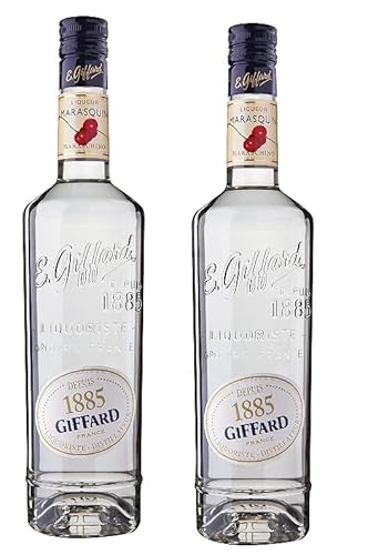 2 Flaschen Giffard Marasquin weisse Kirsche Likör 25% Vol. a 700ml von Curacao