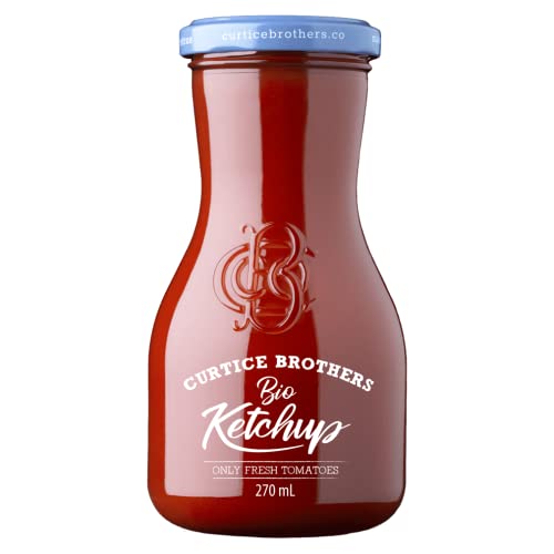Curtice Brothers Organic Tomato Ketchup - VERGLEICHSSIEGER SEHR GUT - BIO Ketchup aus der Toskana mit 77% Tomaten Anteil, 270ml von Curtice Brothers