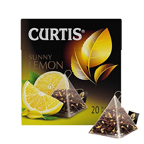 CURTIS TEA, SUNNY LEMON, SCHWARZER CEYLON-TEE MIT KOMBINATION AUS ZITRONENSCHALE, 20 EINZELNE NETZPYRAMIDEN von Curtis