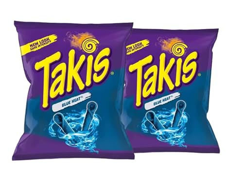 2x Takis Blue Heat je 100g Hot Chilli Pepper Tortilla Chips von Cyngert