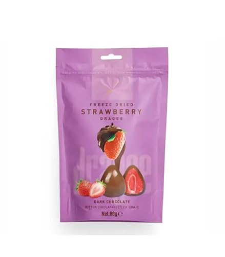 Gefriergetrocknete Erdbeeren mit Dunkler Schokolade - Freeze Dried Strawberry Covered je 80g von Cyngert