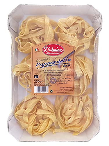 D'Amico Spezialitäten - 5 Packungen zu je 250g - Gourmet Pappardelle mit Ei - mit bronzener Matrize hergestellt von D'Amico Spezialitäten