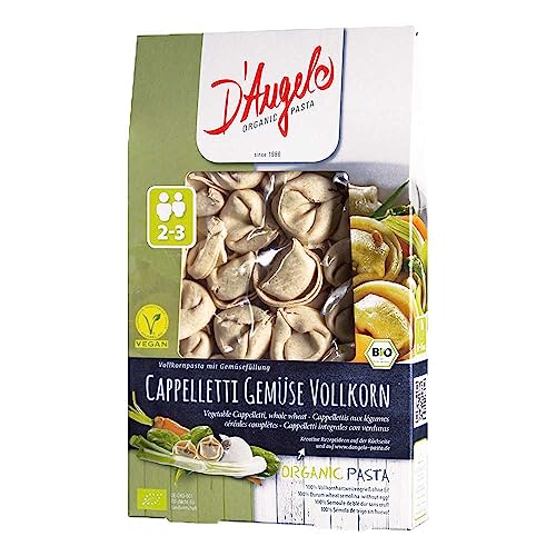 D'Angelo - Cappelletti Gemüse Vollkorn Teigware mit gemüsehaltiger Füllung - 0,25 kg - 10er Pack von D'Angelo