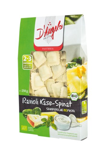 D`Angelo Ravioli Käse Spinat, 5er Pack (5 x 250 g) - Bio von D'Angelo