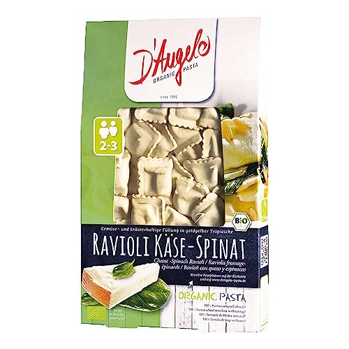 D'Angelo - Ravioli Käse-Spinat Teigware mit käse- und spinath. Füllung - 0,25 kg - 10er Pack von D'Angelo