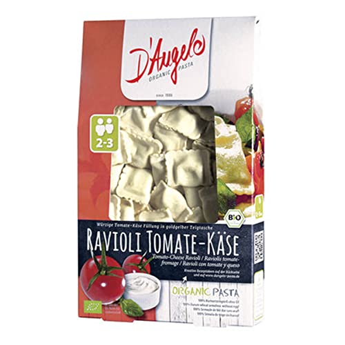 D'Angelo - Ravioli Tomate-Käse Teigware mit tomaten- und käseh. Füllung - 0,25 kg - 10er Pack von D'Angelo