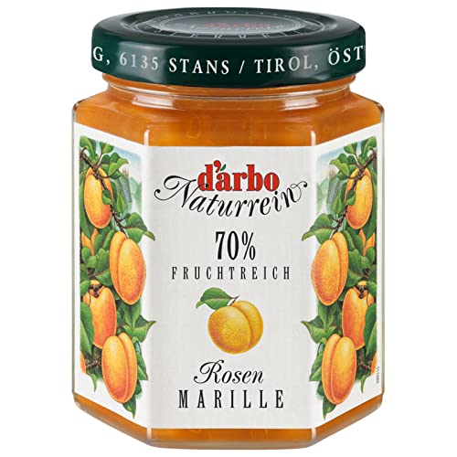 Darbo Naturrein Fruchtreich Konfitüre - Rosenmarillen - 200 g von D'Arbo