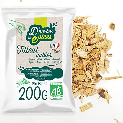 D'HERBES EN EPICES | Bio-Linde Splint 200g | Kräutertee und Aufguss in großen Mengen | Zertifiziert bio von D herbes en épices