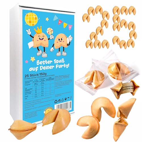 D&D FUN COOKIES - Die leckersten Glückskekse für alle | Fortune Cookies (25 Party, Vanille) von D&D FUN COOKIES