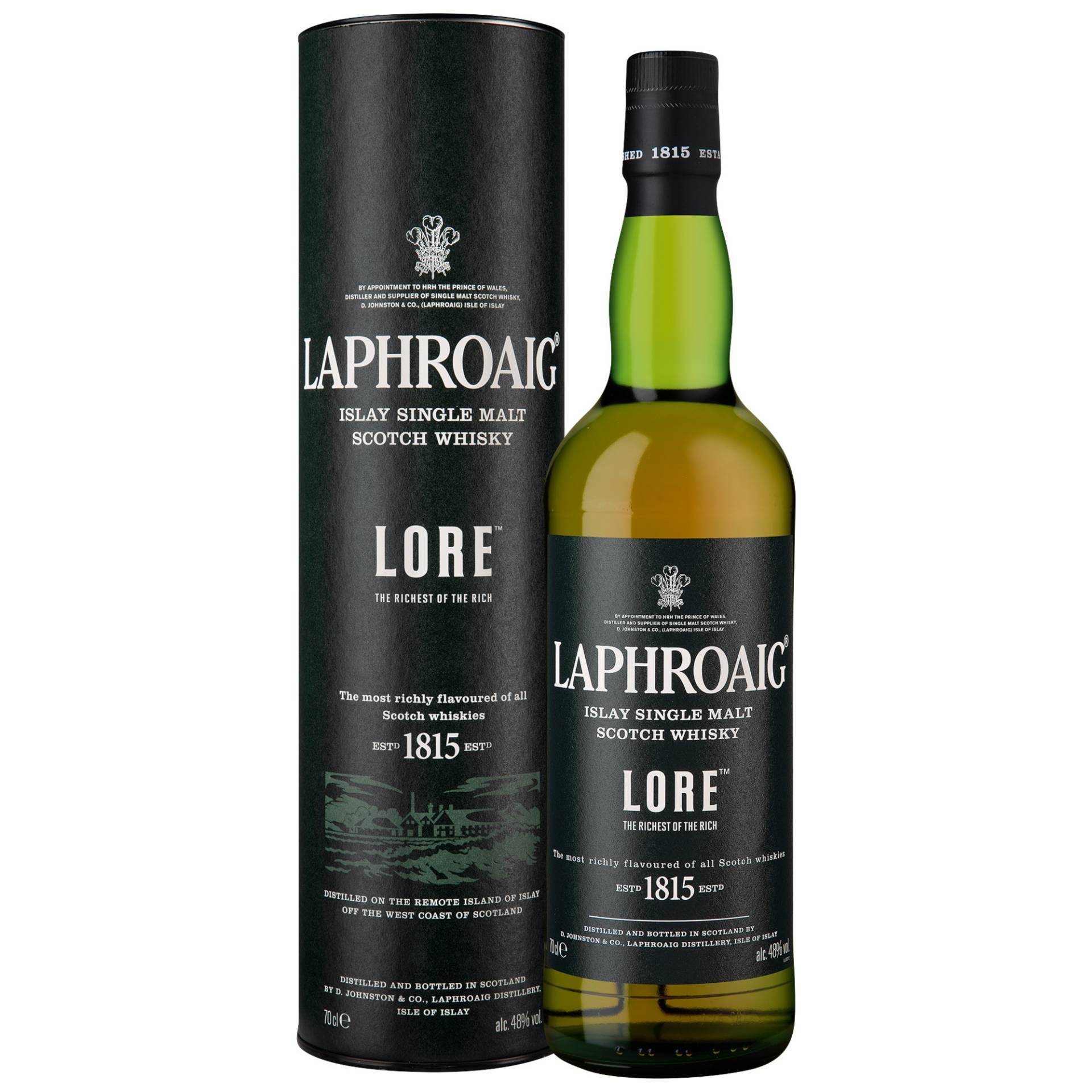 Laphroaig Lore Islay Single Malt Scotch Whisky, 0,7 L, 48% Vol., Schottland, Spirituosen von D. Johnston & Company (Laphroaig) Ltd, Springburn Bond, Carlisle St, Glasgow G21 1EQ, Scotland