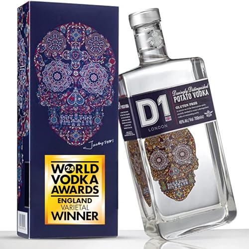 D1 Vodka Geschenkset für Männer und Frauen, 70cl Geschenkbox - World Vodka Awards 2024 Gold Gewinner, Geschmeidiger & cremiger Premium Wodka, 40% vol von D1