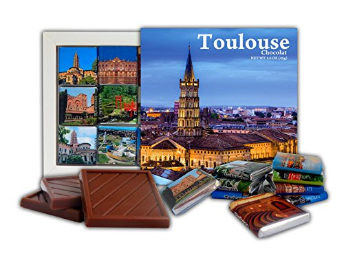 DA SCHOKOLADE Süßigkeiten Andenken TOULOUSE Schokolade Geschenk Set 13x13cm 1 Karton (Himmel) von DA CHOCOLATE