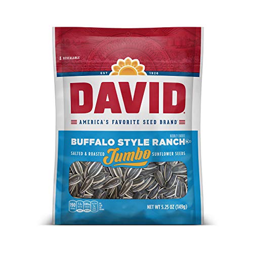 David Roasted and Salted Buffalo Style Ranch Jumbo Sunflower Seeds| Keto Friendly| 5.25 oz von DAVID Seeds