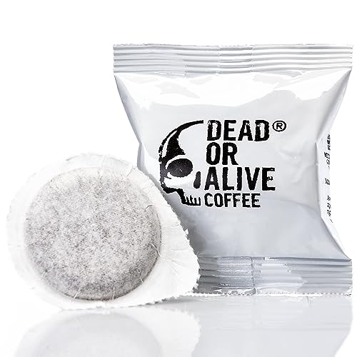 DEAD OR ALIVE COFFEE ESE Pads - Starke Espresso Pads - E.S.E. System kompatibel - Coffee Pods (ESE Pads, 50 Stk.) von DEAD OR ALIVE