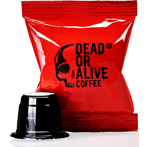 DEAD OR ALIVE COFFEE Kapseln - Starke Kaffeekapseln - Nespresso®* kompatibel - Coffee Pods (Kapseln, 50 Stk.) von DEAD OR ALIVE