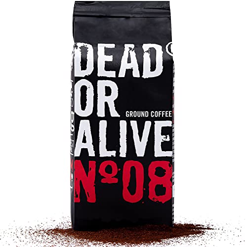 DEAD OR ALIVE Espresso gemahlen No8 - Starker Moka Kaffee gemahlen 250g - Feines Espressopulver mit Robusta - Bialetti Kaffee für Espressokocher - Gemahlener Kaffee aus Italien - Ground Coffee von DEAD OR ALIVE