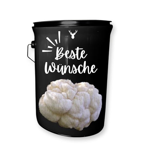 Beste Wünsche Löwenmähnen-Pilzzuchtset – Viel Glück Geschenk, Luxuriöses Gourmet-Set, Perfekt für Feinschmecker und Naturfreunde von DEER MANOR