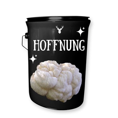 HOFFNUNG Löwenmähnen-Pilzzuchtset – Ein Geschenk der Hoffnung, Einfach zu Züchten, Gourmetpilze für Zuhause, Luxuriöses Geschenk für Naturliebhaber von DEER MANOR