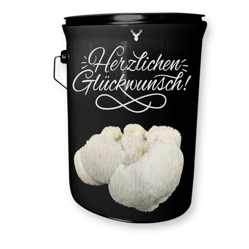 Herzlichen Glückwunsch Löwenmähnen-Pilzzuchtset – Gourmetpilze einfach züchten, Einzigartiges Geschenk für Erfolge und besondere Anlässe von DEER MANOR