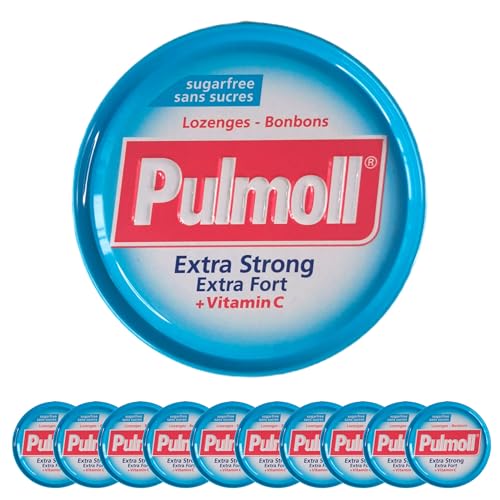 10 x 45g PULMOLL Extra Strong (Sugar Free) with Gift from Dekond von DEKOND