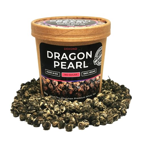 DRAGON PEARL Jasmine White Premium Tea - Weißer Lose Tee DEKOND® (100g) von DEKOND