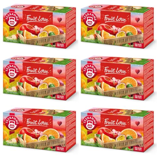 TEEKANNE - Fruit Love Tea - Früchtetees mit Multifruchtgeschmack - 6 x 20 Teebeutel (Dekond gift) von DEKOND