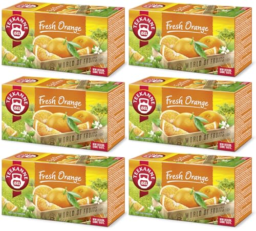 Teekanne FRESH ORANGE Fruit Tea (Hot and Cold) (6 Pack x 45 g) + Dekond gift von DEKOND